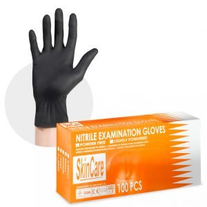 Guante De Nitrilo Sin Talco Negro - 100pcs